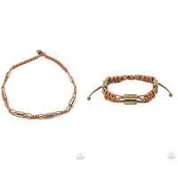 Paparazzi Offshore Drifter Necklace Brown & Always Adrift Bracelet Brown