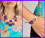 Paparazzi Barefoot Beaches Necklace Purple & Shore Up Bracelet Purple