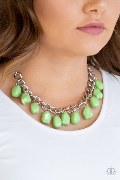 Paparazzi Take The COLOR Wheel! Necklace Green - Glitz By Lisa 