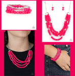 Paparazzi Best POSH-ible Taste Necklace Pink & Vacay Vagabond Bracelet Pink