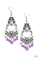 Paparazzi Colorfully Cabaret Earrings Purple - Glitz By Lisa 