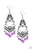 Paparazzi Colorfully Cabaret Earrings Purple - Glitz By Lisa 