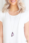 Paparazzi Ultra Sharp Necklace Purple - Glitz By Lisa 