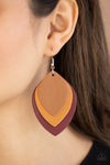 Paparazzi Light as a LEATHER Earrings Red