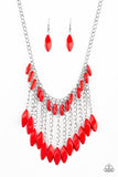 Paparazzi Venturous Vibes Necklace Red - Glitz By Lisa 