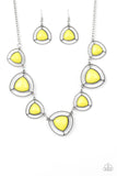 Paparazzi Make A Point Necklace Yellow - Glitz By Lisa 