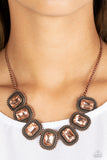 Paparazzi Iced Iron Necklace Copper