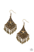 Paparazzi Indie Iridescence Earrings Brass