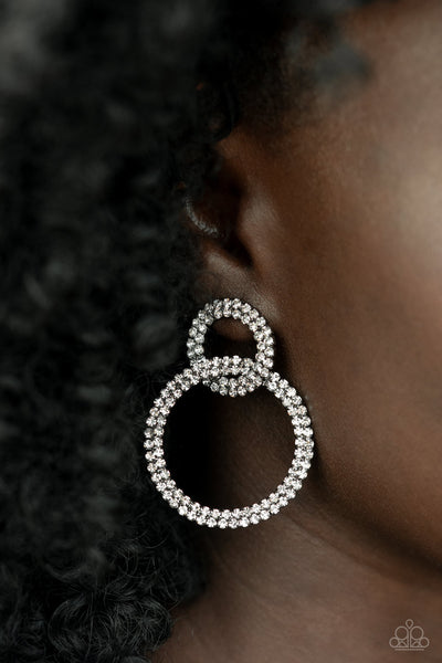 Paparazzi Intensely Icy Earrings Black