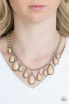 Paparazzi Jaw-Dropping Diva Necklace Brown - Glitz By Lisa 