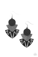 Paparazzi Jurassic Juxtaposition Earrings Black