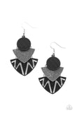 Paparazzi Jurassic Juxtaposition Earrings Black