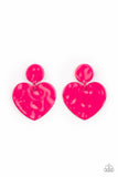 Paparazzi Just a Little Crush Earrings Pink