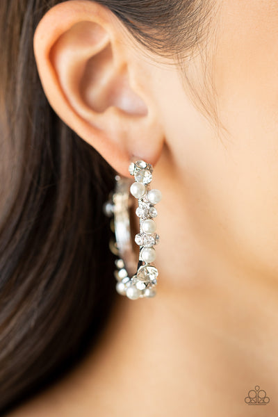 Paparazzi Let There Be SOCIALITE Earrings White