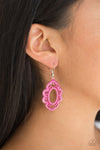 Paparazzi Mantras and Mandalas Earrings Pink - Glitz By Lisa 