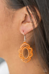 Paparazzi Mantras and Mandalas Earrings Orange - Glitz By Lisa 