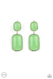 Paparazzi Meet Me At The Plaza Earrings Green (Clip Ons)