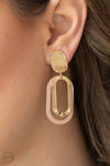 Paparazzi Melrose Mystery Earrings Brown (Clip Ons)