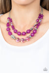 Paparazzi Mere Magic Necklace Purple (Iridescent)