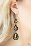 Paparazzi Metro Momentum Earrings Multi (Oil Spill)