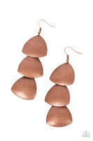 Paparazzi Modishly Metallic Earrings Copper