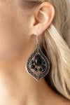 Paparazzi New Delhi Nouveau Earrings Black