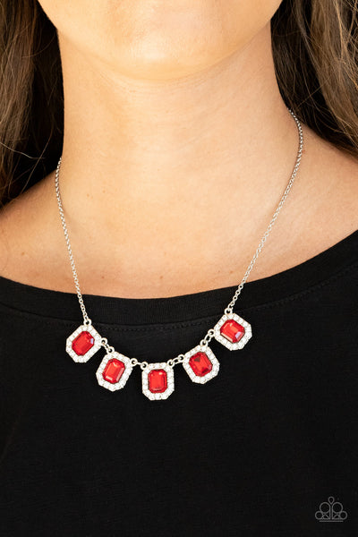 Paparazzi Next Level Luster Necklace Red