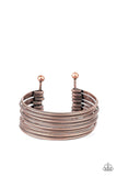 Paparazzi Eastern Empress Necklae Copper, Flat Spin Earrings Copper & Now Watch Me Stack Bracelet Copper