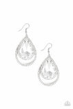 Paparazzi Famous Earrings White