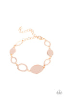 Paparazzi Working OVAL-time Necklace Rose Gold & OVAL and Out - Rose Gold