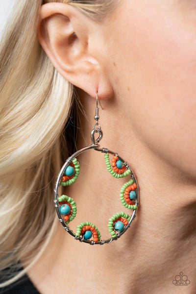 Paparazzi Off The Rim Earrings Multi