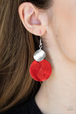 Paparazzi Opulently Oasis Earrings Red