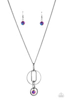 Paparazzi Park Avenue Palace Necklace Multi & Park Avenue Princess Earrings Multi (Oil Spill)