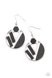 Paparazzi Petrified Posh Earrings Black