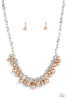 Paparazzi Positively PEARL-escent Necklace Brown