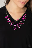 Paparazzi Prismatic Pebbles Necklace Pink