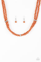 Paparazzi Put On Your Party Dress Necklace Orange (choker)