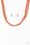 Paparazzi Put On Your Party Dress Necklace Orange (choker)