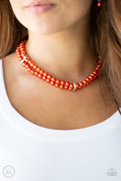 Paparazzi Put On Your Party Dress Necklace Orange (choker)