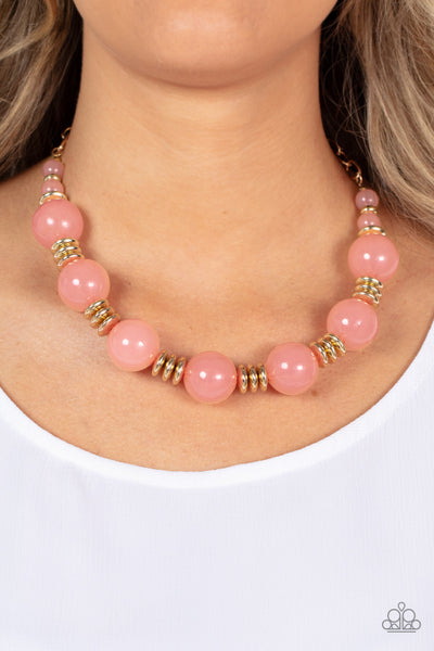 Paparazzi Race to the POP Necklace Pink