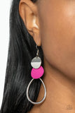 Paparazzi Retro Reception Earrings Pink