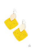 Paparazzi Sabbatical WEAVE Earrings Yellow