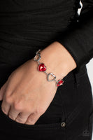 Paparazzi Contemporary Cupid Necklace Red & Sentimental Sweethearts Bracelet Red