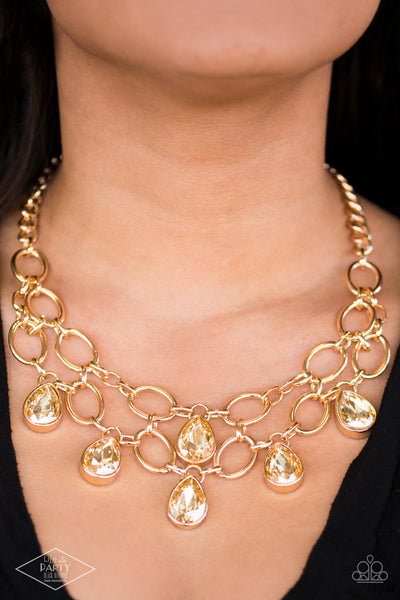 Paparazzi Show-Stopping Shimmer Necklace Gold