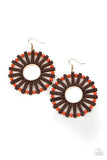 Paparazzi Solar Flare Earrings Orange