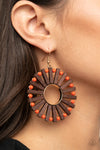 Paparazzi Solar Flare Earrings Orange