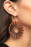 Paparazzi Solar Flare Earrings Orange