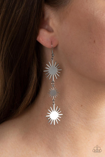 Paparazzi Solar Soul Earrings Silver