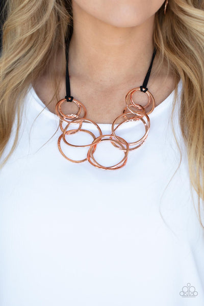 Paparazzi Spiraling Out of COUTURE Necklace Copper