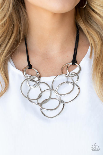 Paparazzi Spiraling Out of COUTURE Necklace Silver